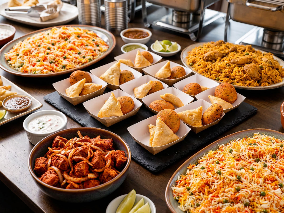 Indian fusion brunch spread
